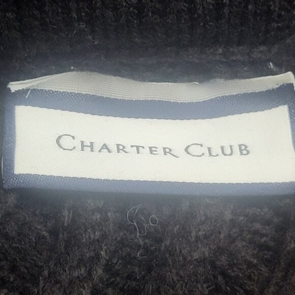 Charter Club ~ Sz OSFA ~ Black Poncho ~ Excellent Condition - Picture 8 of 8